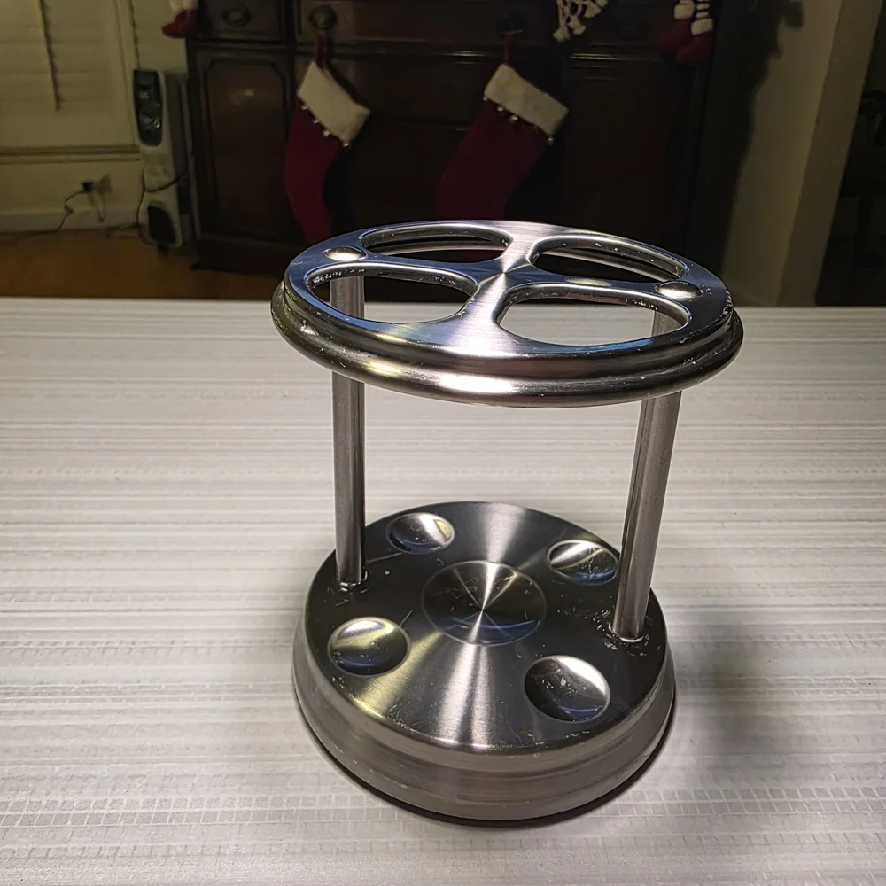 Stainless-Steel Countertop Organizer Toothbrush Holder Stand